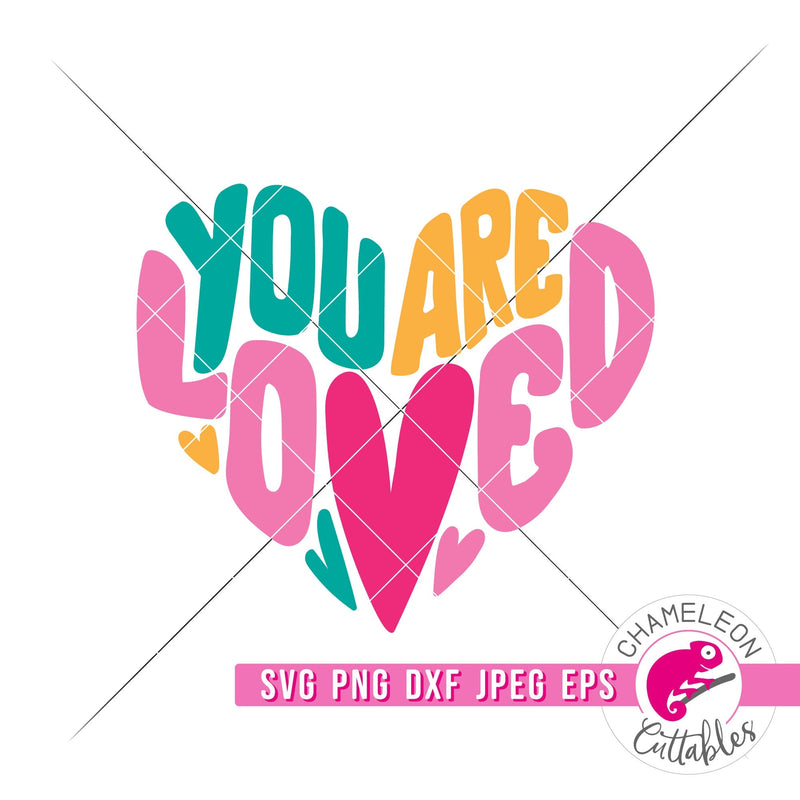 You are loved heart svg png dxf eps jpeg SVG DXF PNG Cutting File